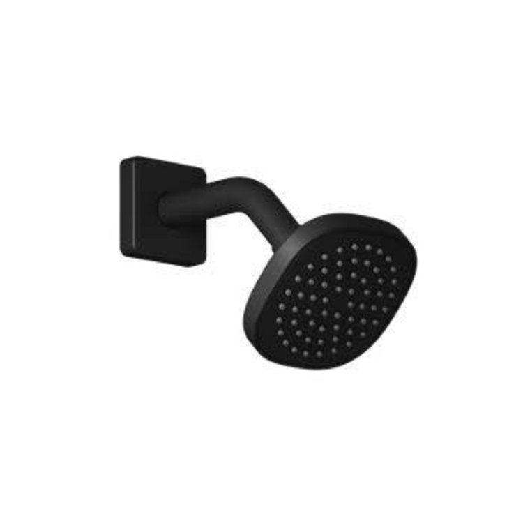 Kalia Kalia Sobrio Showerhead w/ Wall Arm and Flange- Matte Black