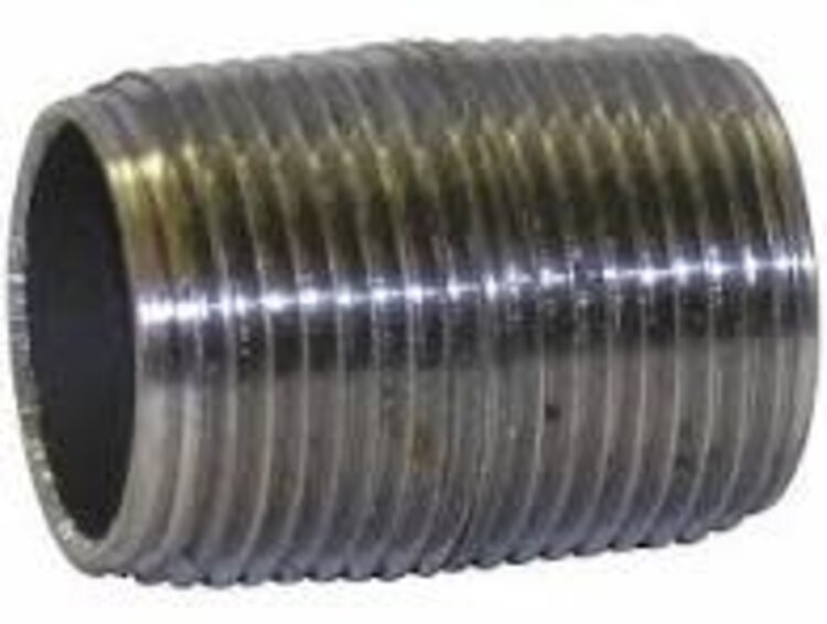 1" Black Iron Close Nipple