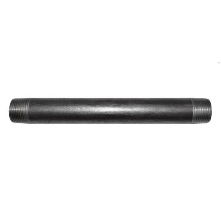 1" Black Iron Nipple x 12"