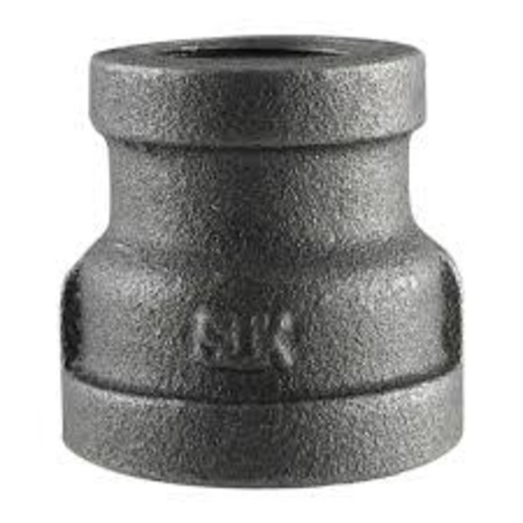 1" x 3/4" Black Iron Reducing Coupling