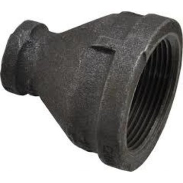 1" x 1/2" Black Iron Reducing Coupling