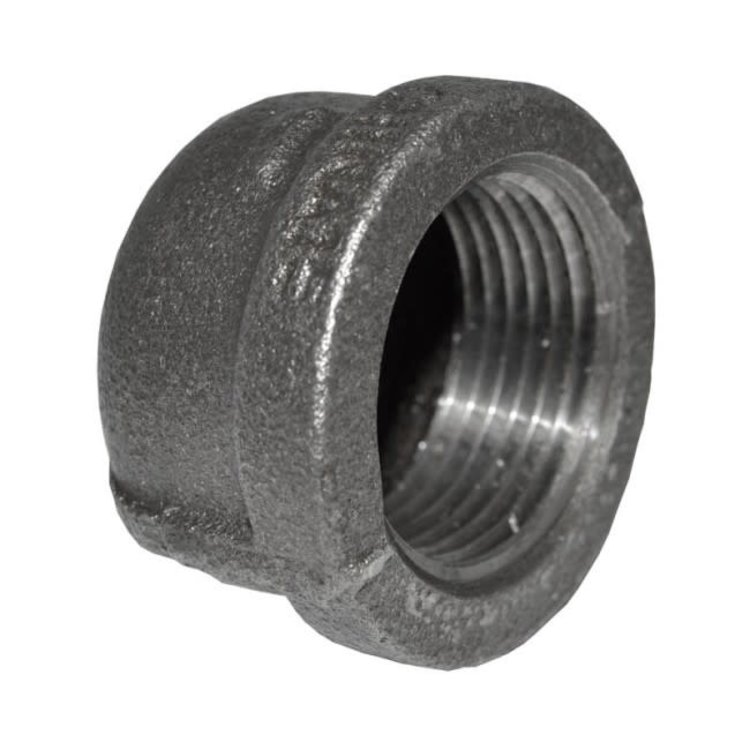 1" Black Iron Cap