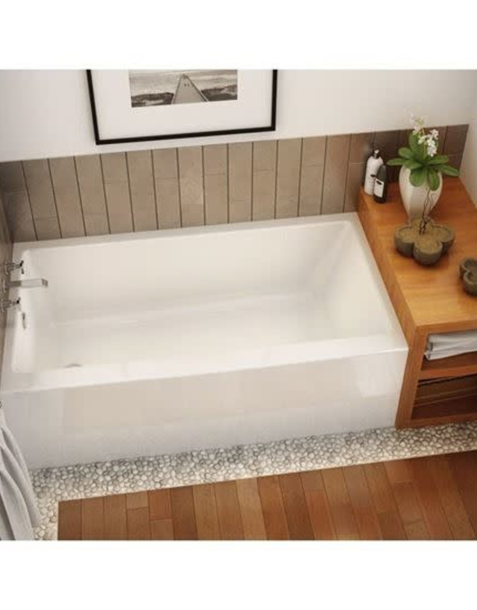 Maax Rubix 60"x32" Alcove Tub White Right Drain Ck Tubs and Taps