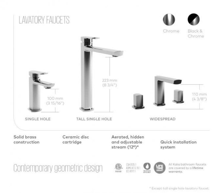 Kalia Kalia Grafik Single Hole Lav Faucet