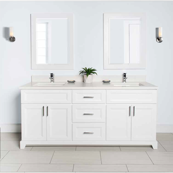 Stonewood Stonewood Classic Standard Depth 60" Double Bowl Vanity, Top and Sink