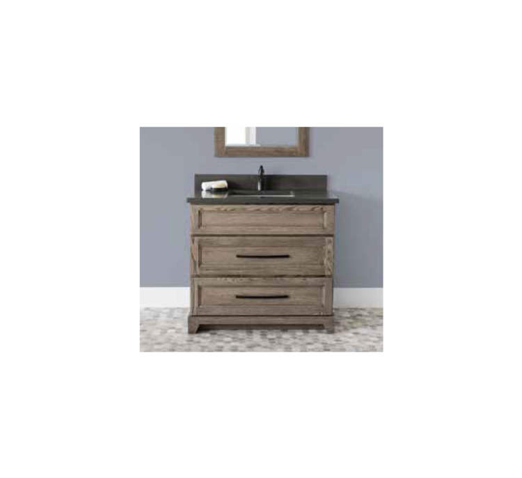 Stonewood Stonewood Premium Standard Depth 36" Dresser Style Vanity, Top and Sink