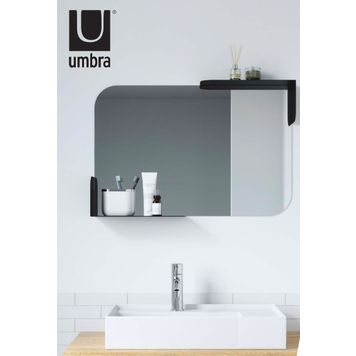Umbra Umbra Alcove Mirror Black 30" x 20"