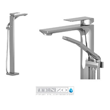 Tenzo Tenzo Slik Freestanding Tub Filler Chrome