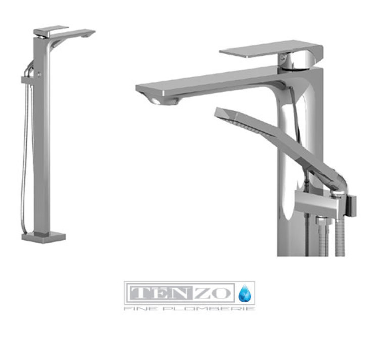 Tenzo Tenzo Slik Freestanding Tub Filler Chrome