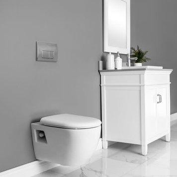 Contrac Contrac Canaan Wallmount White Toilet w Carrier