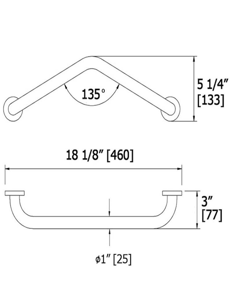 LalOO Laloo 18⅛ Angle Grab Bar