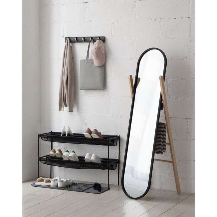 Umbra Umbra Hub Floormount Mirror Matte Black/Natural