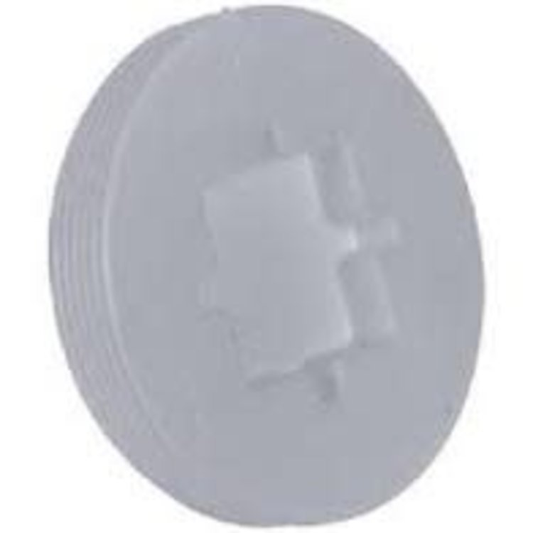 4" PVC Sewer Cleanout Plug Flush