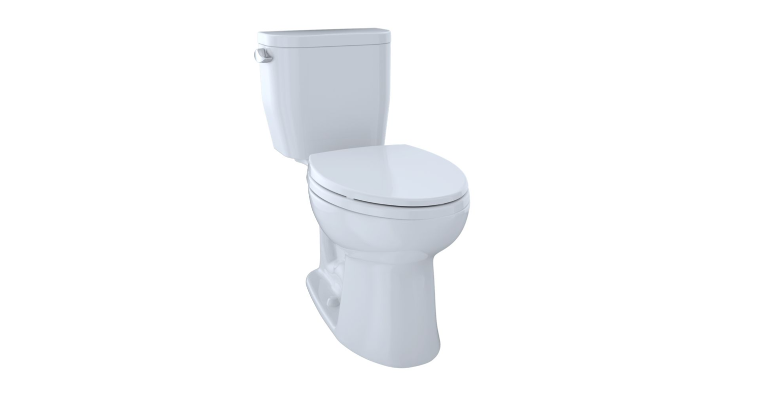 Toto Entrada Right Height Elongated Toilet White Ck Tubs and Taps