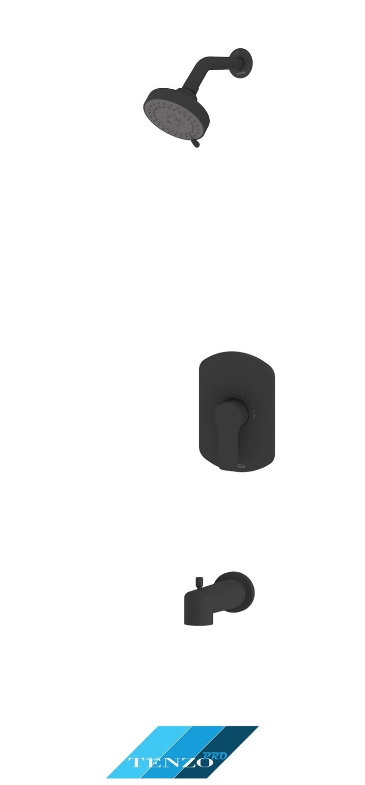 Tenzo Tenzo Pro Galia Tub/Fixed Shower Head