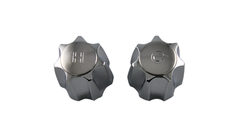 Lyncar Metal Small Corona Handle Pair For Emco Lavatory or Kitchen Chrome