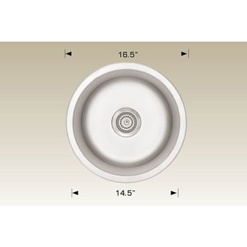 Bosco Bosco 16" Round Stainless Steel Undermount Bar Sink