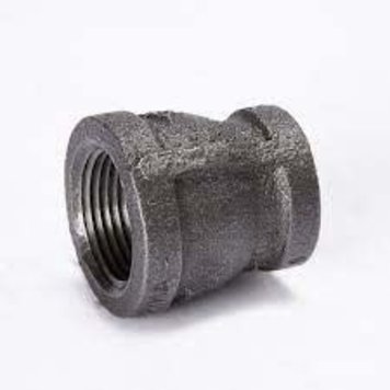 1-1/4" x 1" Black Iron Reducing Coupling