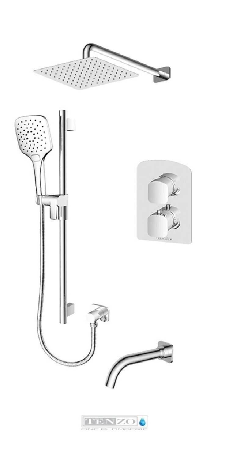 Tenzo Tenzo Delano 3-Way Thermostatic Tub/Shower Kit