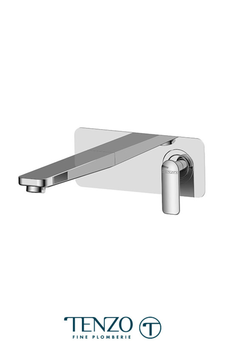 Tenzo Tenzo Delano Wall-Mount Lav Faucet w/ Drain Less Overflow