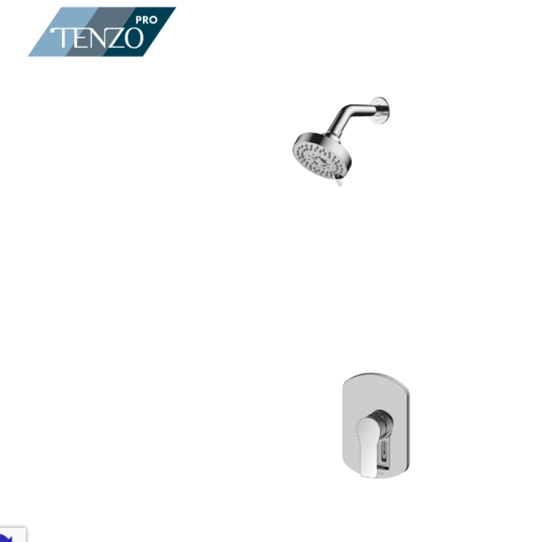 Tenzo Tenzo Pro Galia Fixed Shower Head Kit