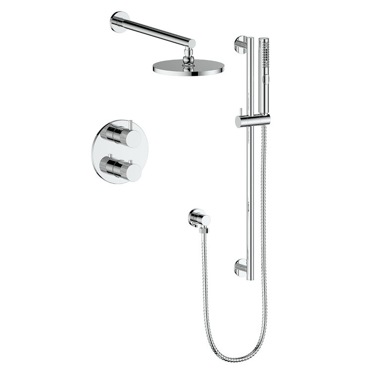 Vogt Drava 2-Way Thermostatic Shower System- Handheld With Rainhead