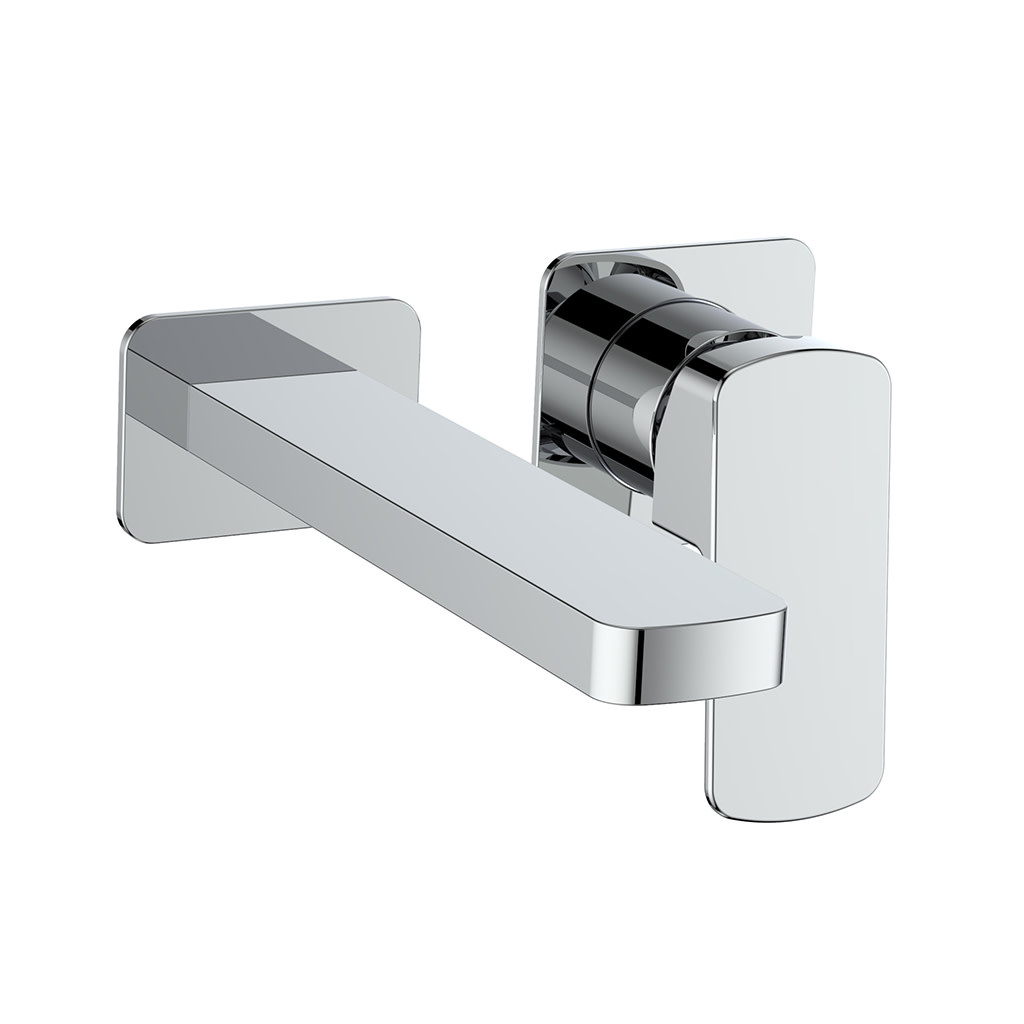 Vogt Niveau WallMounted Lav Faucet Less Plate Chrome Ck Tubs and Taps