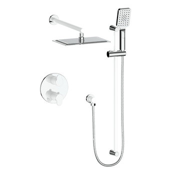 Vogt Vogt Lusten 2-Way Thermostatic Balanced Shower System- Handheld With Rainhead Chrome Ceiling
