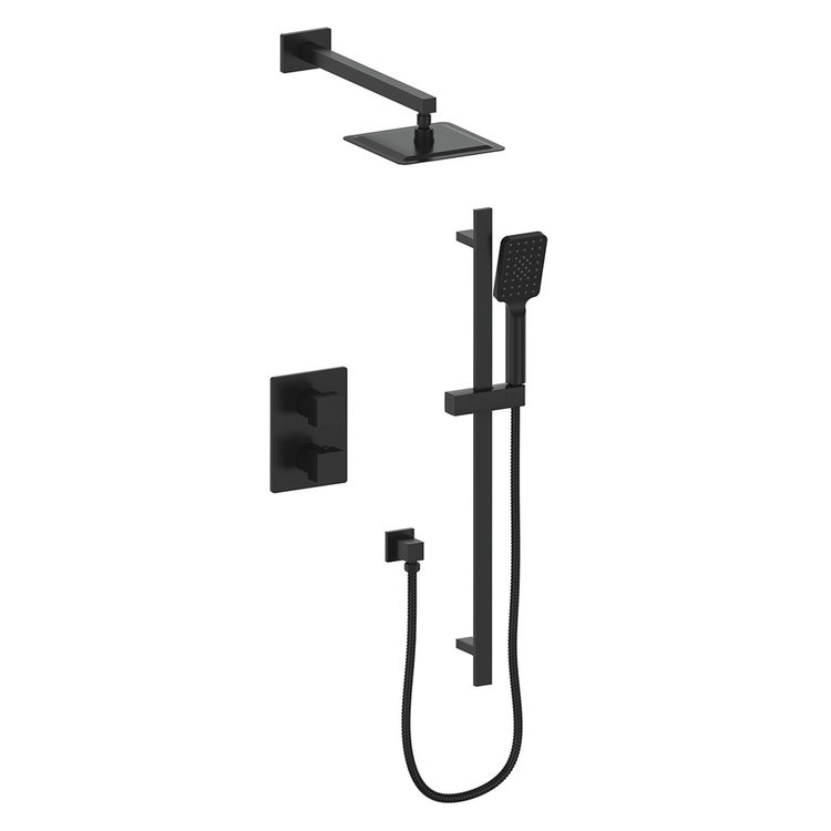 Vogt Vogt Kapfenberg- 2-Way Thermostatic Shower Kit- Handheld With 8" Rainhead