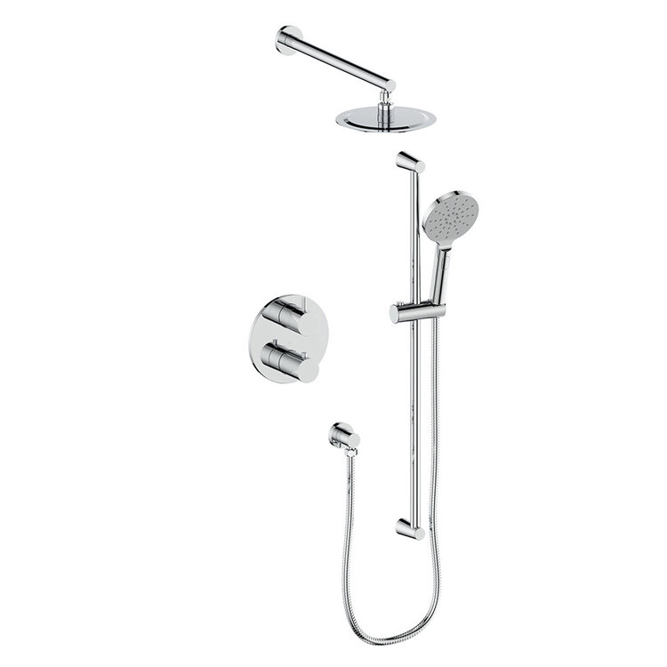 Vogt VOGT WÖRGL - 2-WAY THERMOSTATIC SHOWER KIT- HANDHELD AND 8" RAINHEAD