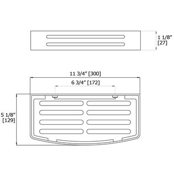 LalOO Laloo Rectangular Shower Caddy- Matte Black