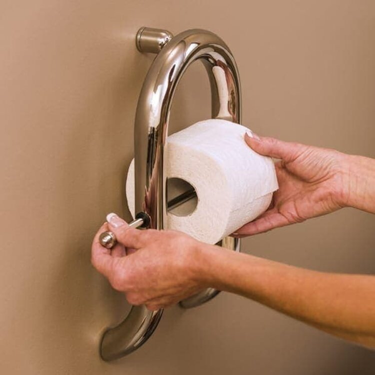 Invisia Invisia Toilet Roll Holder/Grab Bar