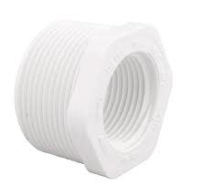 1-1/2" x 1 1/4" PVC Threaded Reducing Bushing