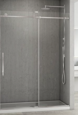 Fleurco K2 In-Line Shower Door 72" Brushed Stainless/Clear