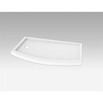 Fleurco Fleurco 60"x32" Bowfront Acrylic Base- Right Drain
