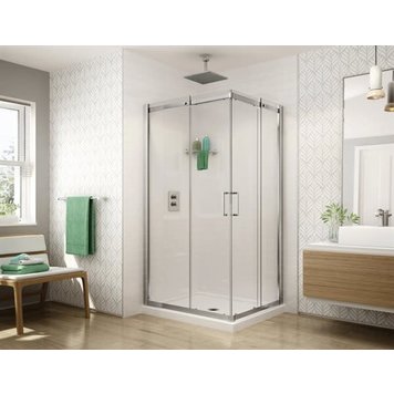 Fleurco Fleurco Apollo Square 36"x36" Corner Shower Door- Chrome