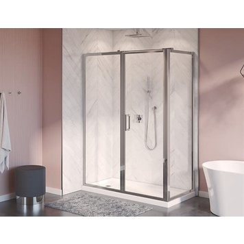 Fleurco Fleurco Elera 2-Sided 42" x 32" Pivot Door Brushed