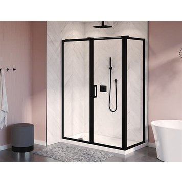 Fleurco Fleurco Elera Corner 60" x 32" Matte Black Shower Door