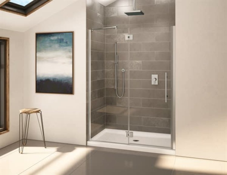 Fleurco Lexus Select 48" In-Line Pivot Door- Chrome