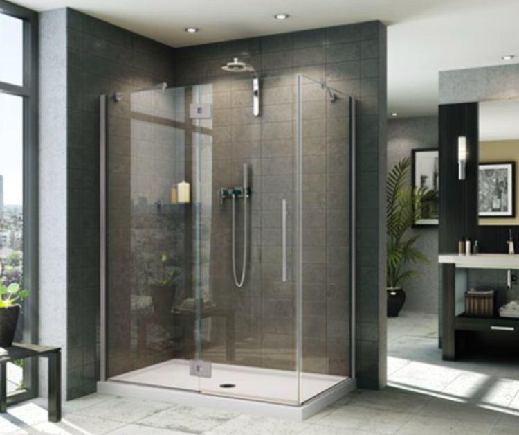 Fleurco Fleurco Lexus Select 60"x36" Corner Pivot Shower Door- Brushed Nickel