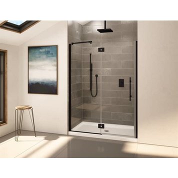 Fleurco Fleurco Lexus Select In-Line 48" Shower Door Matte Black/Clear