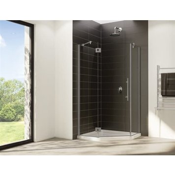 Fleurco Fleurco Platinum Neo Angle 42" Door Brushed Nickel/Clear