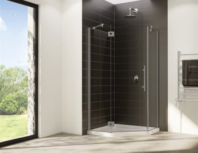 Fleurco Fleurco Platinum Neo Angle 42" Door Brushed Nickel/Clear