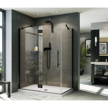 Fleurco Fleurco Platinum Select 48" x 36" Matte Black/Clear Corner Shower Door