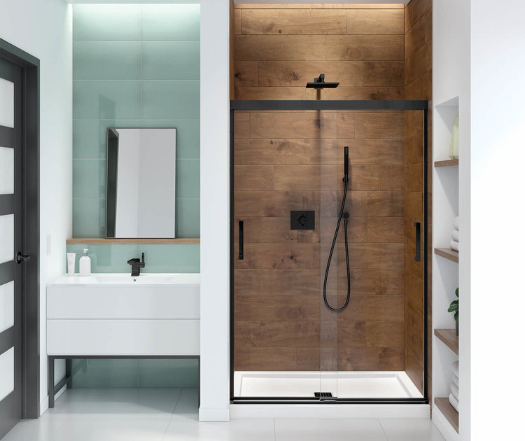Maax Maax Incognito Shower Door 70" tall, 44-47" opening Matte Black