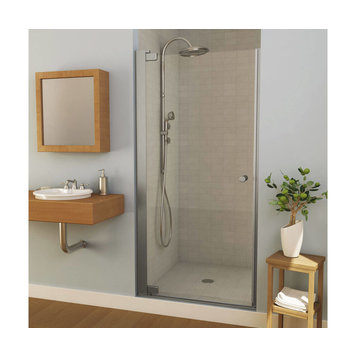 Maax Maax Madono 31 ½-33 ½ x 67 in. 6mm Pivot Shower Door for Alcove- Clear/Chrome