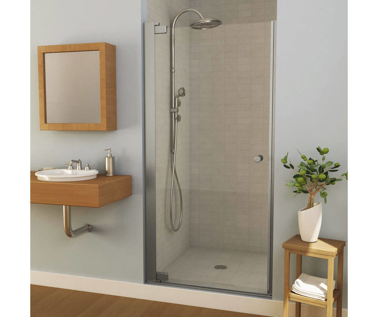 Maax Maax Madono 31 ½-33 ½ x 67 in. 6mm Pivot Shower Door for Alcove- Clear/Chrome