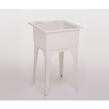 Maax White Poly Laundry Tub w Plastic Legs