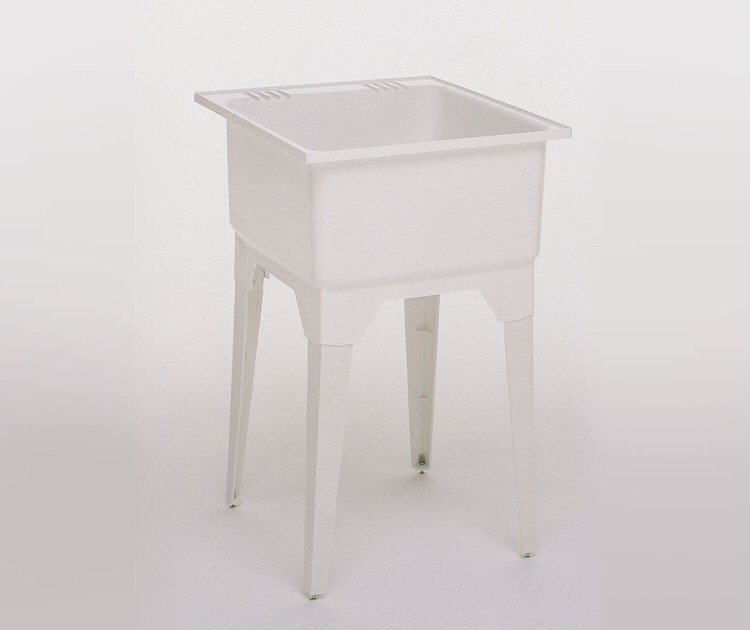 Maax White Poly Laundry Tub w Plastic Legs