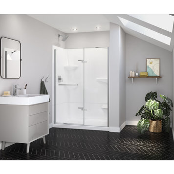 Maax Maax Reveal Sleek 51 ½-54 ½ x 71 ½ in. 8mm Pivot Shower Door- Chrome